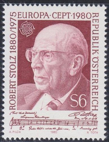 Poštová známka Rakúsko 1980 Európa CEPT, Robert Stolz Mi# 1652