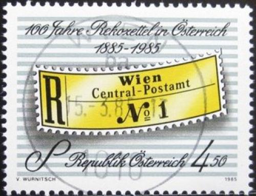 Potov znmka Raksko 1985 Registran nlepky 1A Mi# 1806