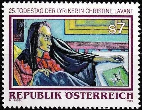 Potov znmka Raksko 1998 Christine Lavant, spisovatelka Mi# 2256