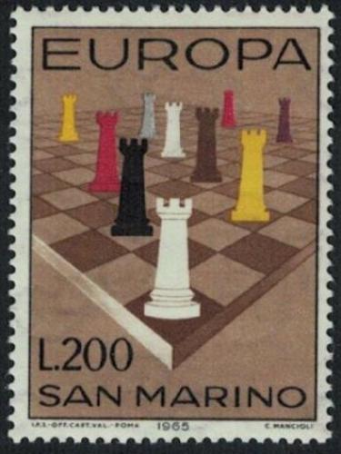 Poštová známka San Marino 1965 Európa CEPT, šachy Mi# 842
