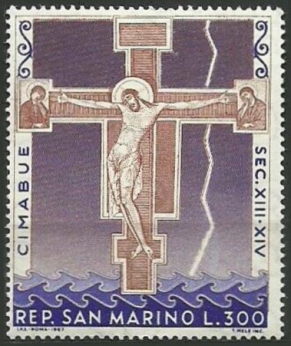Poštová známka San Marino 1967 Kristus na køíži Mi# 902
