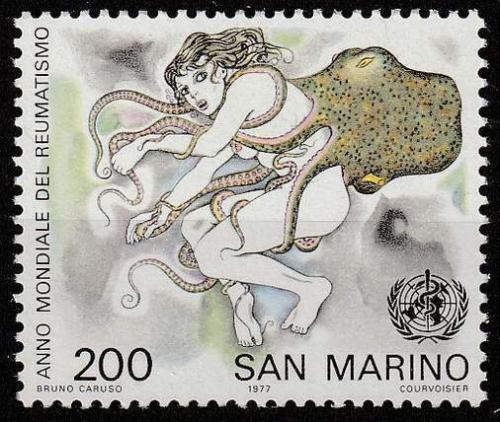 Poštová známka San Marino 1977 Boj proti revmatismu Mi# 1149