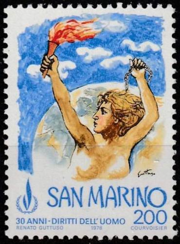 Poštová známka San Marino 1978 Deklarace lidských práv, 30. výroèie Mi# 1168