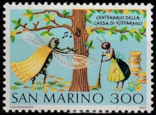 Poštová známka San Marino 1982 Státní spoøitelna, 100. výroèie Mi# 1247