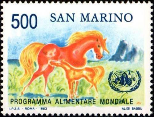 Poštová známka San Marino 1983 Svìtový potravinový program Mi# 1287