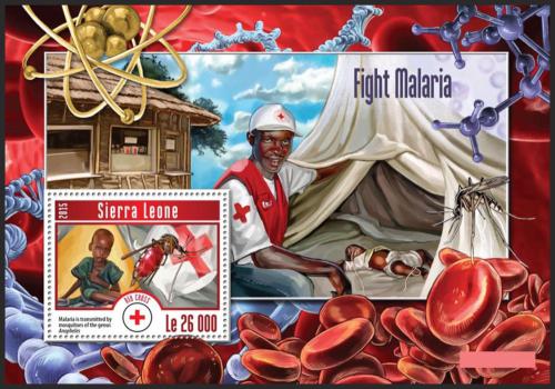 Potov znmka Sierra Leone 2015 Boj proti malrii Mi# Block 794 Kat 12