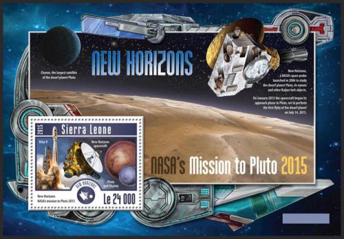 Potov znmka Sierra Leone 2015 Mise k planet Pluto Mi# Block 790 Kat 11