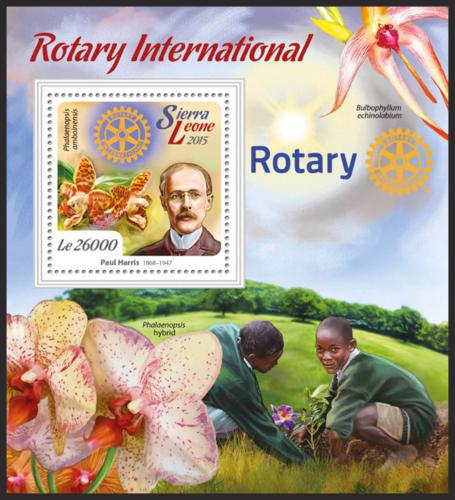Poštová známka Sierra Leone 2015 Rotary International Mi# Block 893 Kat 12€