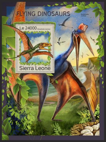 Potov znmka Sierra Leone 2016 Ltajc dinosaury Mi# Block 1122 Kat 11