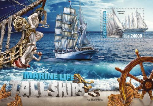 Poštová známka Sierra Leone 2016 Plachetnice Mi# Block 954 Kat 11€