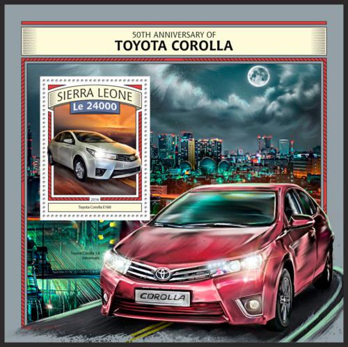 Potov znmka Sierra Leone 2016 Toyota Corolla Mi# Block 1100 Kat 11
