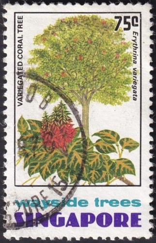 Potov znmka Singapur 1976 Lagerstroemia flos-reginae Mi# 248