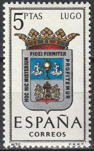 Poštová známka Španielsko 1964 Znak provincie Lugo Mi# 1481