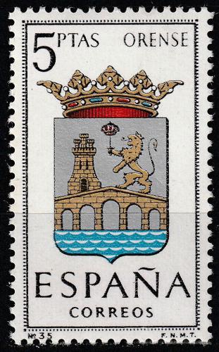Poštová známka Španielsko 1964 Znak provincie Orense Mi# 1521