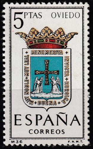 Poštová známka Španielsko 1964 Znak provincie Oviedo Mi# 1524