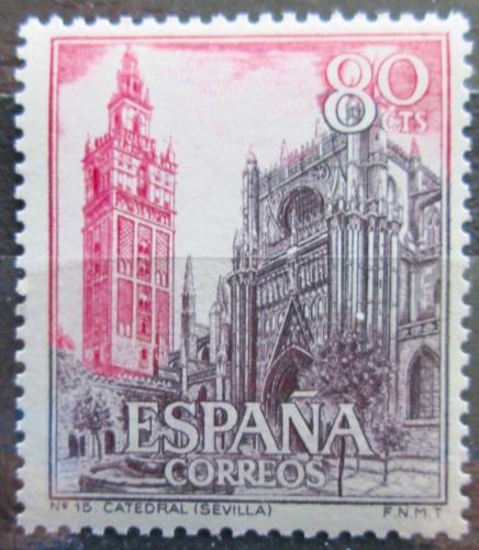Potov znmka panielsko 1965 Katedrla v Seville Mi# 1554 - zvi obrzok