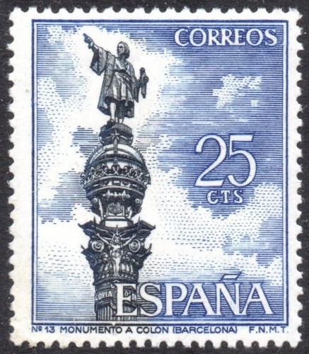 Potov znmka panielsko 1965 Kolumbv pamtnk v Barcelon Mi# 1535 - zvi obrzok