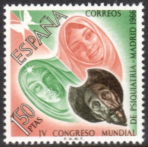 Poštová známka Španielsko 1966 Svìtový kongres psychiatrie Mi# 1635