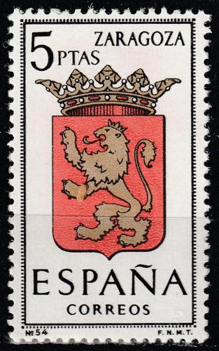 Poštová známka Španielsko 1966 Znak Zaragoza Mi# 1623