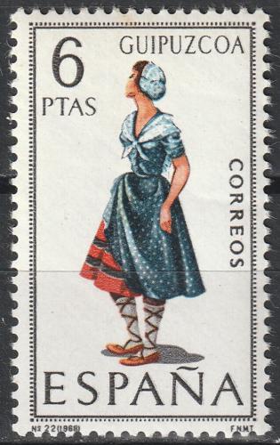 Poštová známka Španielsko 1968 ¼udový kroj Guipúzcoa Mi# 1781