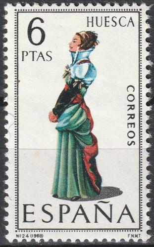 Poštová známka Španielsko 1968 ¼udový kroj Huesca Mi# 1792