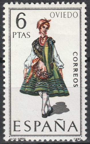 Potov znmka panielsko 1969 udov kroj Oviedo Mi# 1843