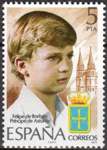 Poštovní známka Španìlsko 1977 Korunní princ Filip Mi# 2341