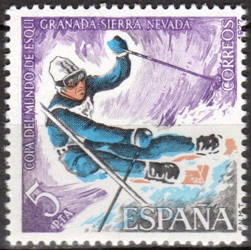 Poštovní známka Španìlsko 1977 Slalom Mi# 2294