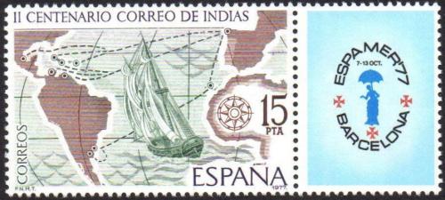 Poštovní známka Španìlsko 1977 Výstava ESPAMER, mapa Mi# 2330
