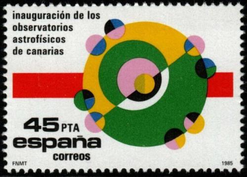 Poštová známka Španielsko 1985 Astrofyzická observatoø Mi# 2684