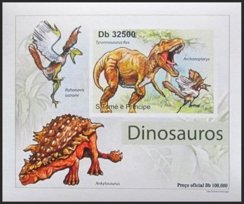 Potov znmka Svt Tom 2011 Dinosaury DELUXE neperf. Mi# 4902 B Block - zvi obrzok