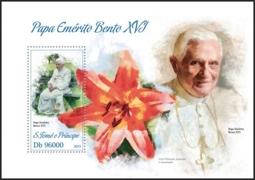 Potov znmka Svt Tom 2013 Pape Benedikt XVI. Mi# Block 911 Kat 10