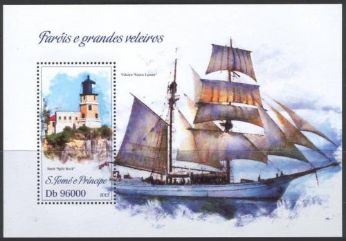 Poštová známka Svätý Tomáš 2013 Plachetnice a majáky Mi# Block 897 Kat 10€