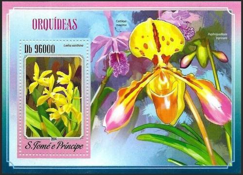 Potovn znmka Svat Tom 2014 Orchideje Mi# Block 1033 Kat 10
