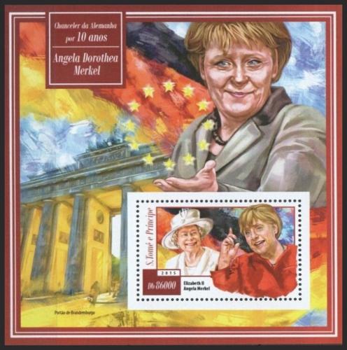 Potov znmka Svt Tom 2015 Angela Merkelov Mi# Block 1069 Kat 8.50 - zvi obrzok