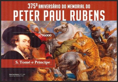 Potov znmka Svt Tom 2015 Umenie, Peter Paul Rubens Mi# Block 1096 Kat 10