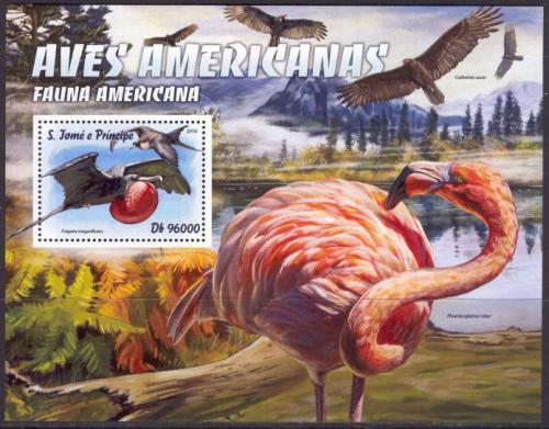 Poštová známka Svätý Tomáš 2016 Ameriètí ptáci Mi# Block 1205 Kat 10€ 
