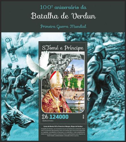 Potov znmka Svt Tom 2016 Bitka u Verdunu Mi# Block 1157 Kat 12 - zvi obrzok