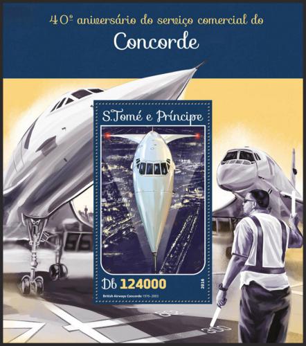 Potov znmka Svt Tom 2016 Concorde Mi# Block 1168 Kat 12