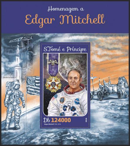 Potov znmka Svt Tom 2016 Edgar Mitchell, kozmonaut Mi# Block 1171 Kat 12