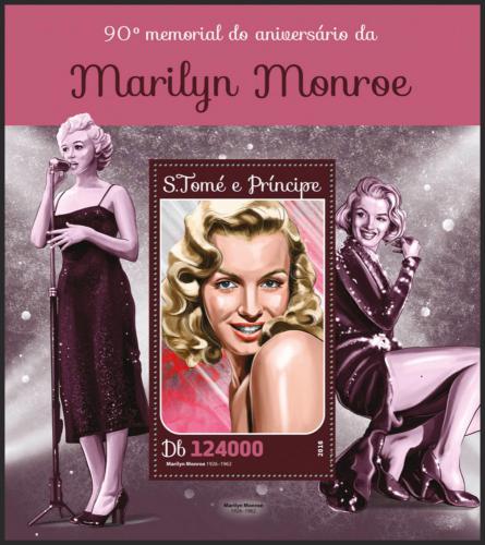Potov znmka Svt Tom 2016 Marilyn Monroe Mi# Block 1186 Kat 10