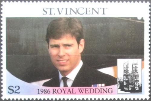Potov znmka Svt Vincent 1986 Princ Andrew Mi# 972