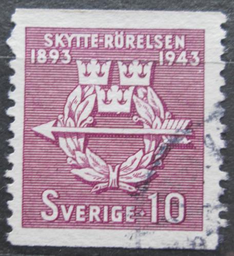 Poštová známka Švédsko 1943 Švédské èlunkové sdružení, 50. výroèie Mi# 300 A