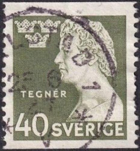 Potov znmka vdsko 1946 Esaias Tegnr, bsnk Mi# 324 A 