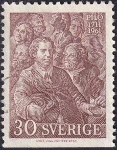 Potov znmka vdsko 1961 Umenie, Carl Gustav Pilo Mi# 471 Du