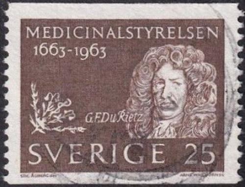 Potov znmka vdsko 1963 Grgoire Francois Du Rietz Mi# 508 A