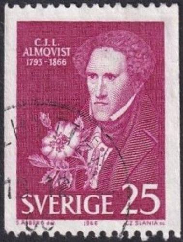 Potov znmka vdsko 1966 Carl Jonas Love Almqvist, spisovatel Mi# 558 C