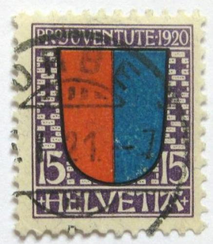 Poštová známka Švýcarsko 1920 Erb Ticino Mi# 155 Kat 7€