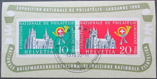 Poštová známka Švýcarsko 1955 Výstavy Mi# Block 15 Kat 100€