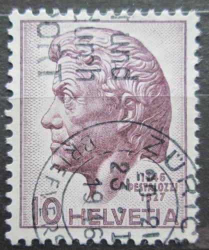 Poštová známka Švýcarsko 1957 Leonhard Euler, matematik Mi# 648